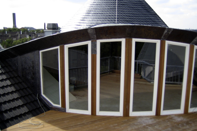 Der fertige Dachturm